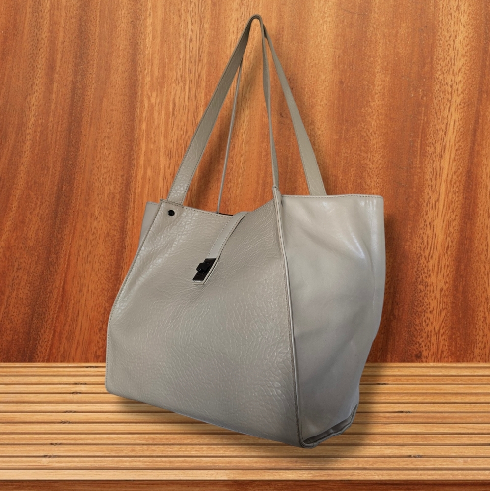 MEXX Women's Light Taupe PU Leather Tote/Bucket Shoulder Bag - Picture 9 of 16